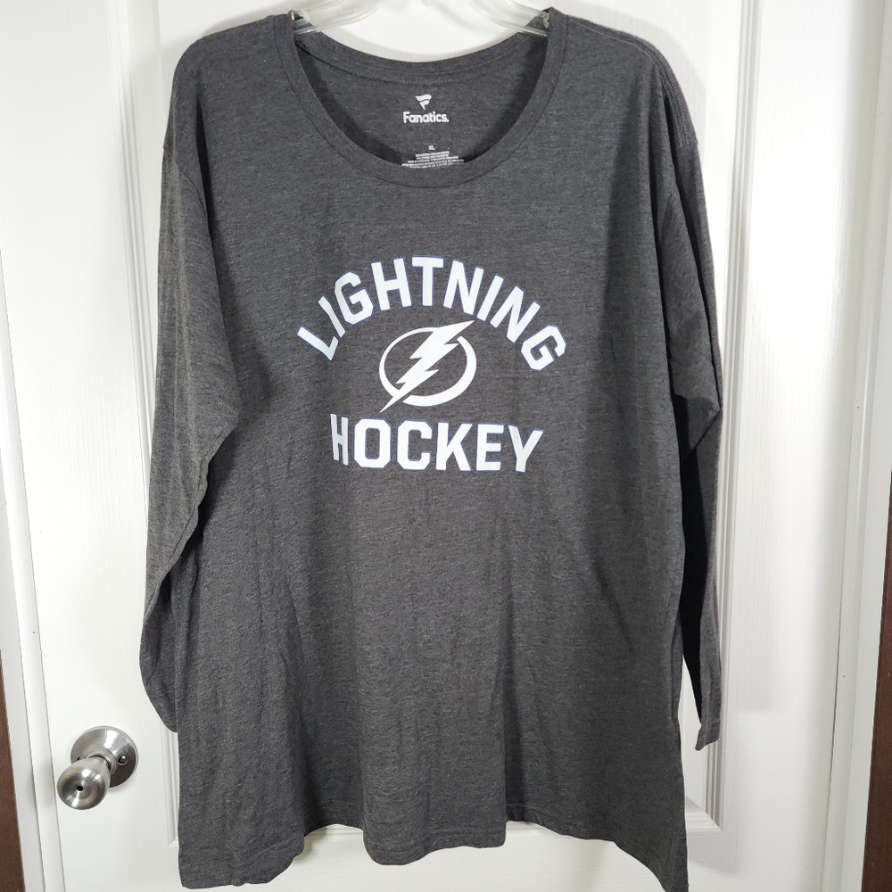 Fanatics Charcoal Lightning Hockey Tee XL